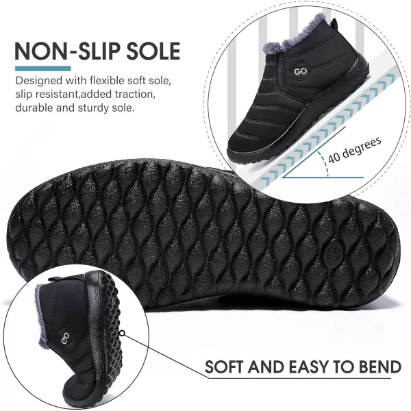 DUOYANGJIASHA Womens Snow Boots Warm Ankle Booties Waterproof Comfortable Slip On Outdoor Fur Lined Lining Winter Shoes for Women