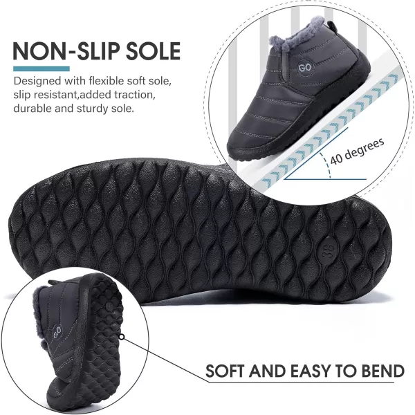 DUOYANGJIASHA Womens Snow Boots Warm Ankle Booties Waterproof Comfortable Slip On Outdoor Fur Lined Lining Winter Shoes for Women