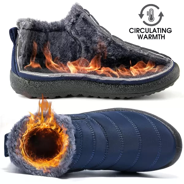 DUOYANGJIASHA Womens Snow Boots Warm Ankle Booties Waterproof Comfortable Slip On Outdoor Fur Lined Lining Winter Shoes for Women