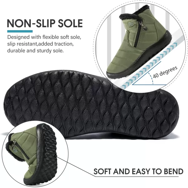 DUOYANGJIASHA Womens Snow Boots Warm Ankle Booties Waterproof Comfortable Slip On Outdoor Fur Lined Lining Winter Shoes for Women