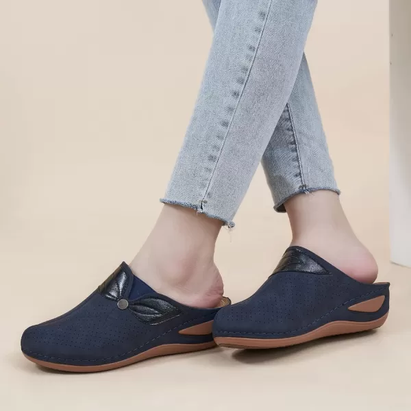 Ecetana Clogs for Women Shoes Platform Sandals Slippers House Mule Comfortable Slip on Womens Casual Wedge Sandals
