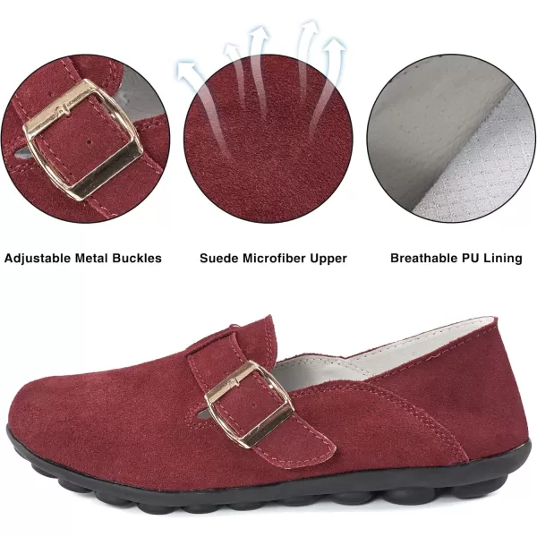 Ecetana Loafers for Women Slip On Shoes Adjustable Casual Comfort Walking Flats Loafers Womens Fashion Round Toe Driving Moccasins Boat Shoes