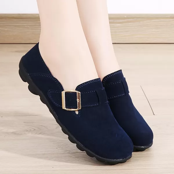 Ecetana Loafers for Women Slip On Shoes Adjustable Casual Comfort Walking Flats Loafers Womens Fashion Round Toe Driving Moccasins Boat Shoes