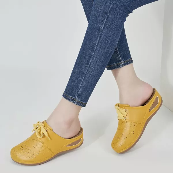 Ecetana Mules for Women Slip on Clogs Shoes Casual Summer Wedge Sandals Comfort Walking Mules