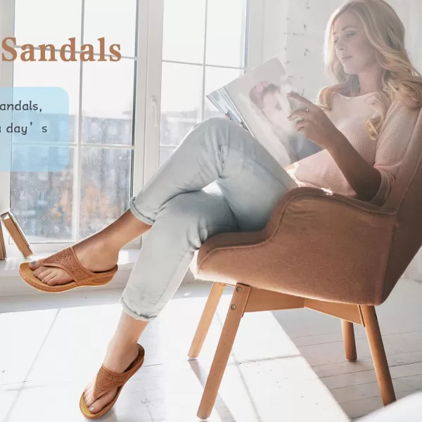 Ecetana Womens Sandals Dressy Wedge: Comfortable Summer Flip Flops Non Slip Rhinestone Platform Shoes Ladies Casual Beach Sandals for Women