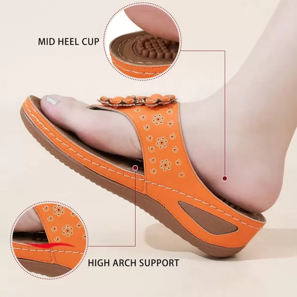 Ecetana Womens Sandals Platform Wedge: Comfortable Dressy Casual Summer Beach Shoes Slides Walking Flip Flops for Women