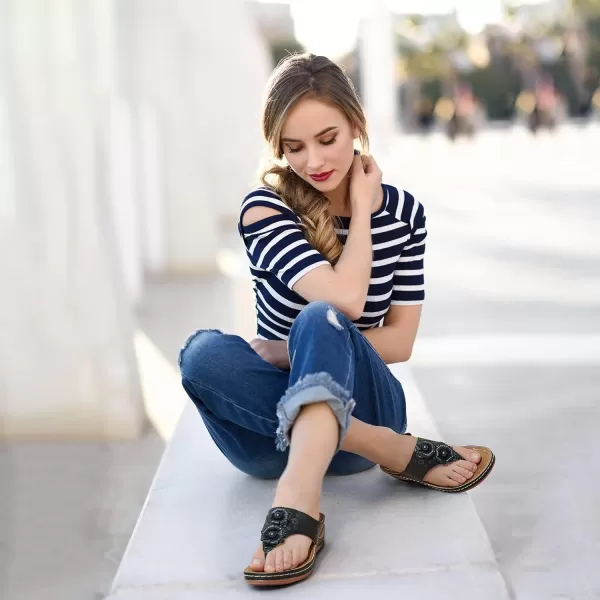 Ecetana Womens Sandals Platform Wedge: Comfortable Dressy Casual Summer Beach Shoes Slides Walking Flip Flops for Women