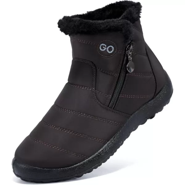 DUOYANGJIASHA Snow Boots for Women Winter Warm Ankle Booties Waterproof Comfortable Slip On Outdoor Fur Lined Lining Zipper Womens Snow Boots