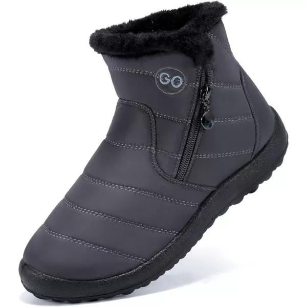 DUOYANGJIASHA Snow Boots for Women Winter Warm Ankle Booties Waterproof Comfortable Slip On Outdoor Fur Lined Lining Zipper Womens Snow Boots