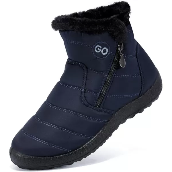 DUOYANGJIASHA Snow Boots for Women Winter Warm Ankle Booties Waterproof Comfortable Slip On Outdoor Fur Lined Lining Zipper Womens Snow Boots