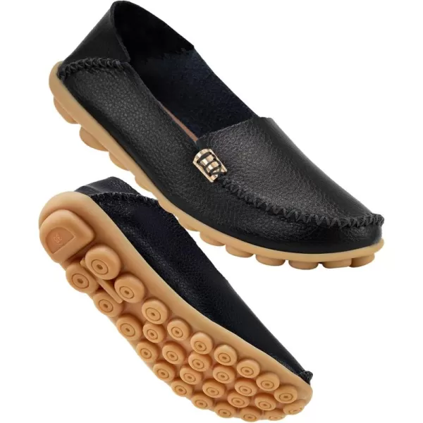 DUOYANGJIASHA Women's Comfortable Loafers Casual Round Toe Moccasins Wild Driving Flats Soft Walking Shoes Women Slip On