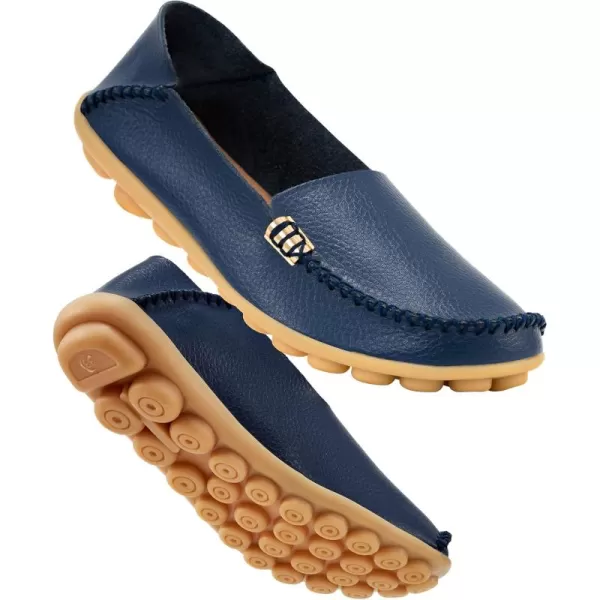 DUOYANGJIASHA Women's Comfortable Loafers Casual Round Toe Moccasins Wild Driving Flats Soft Walking Shoes Women Slip On