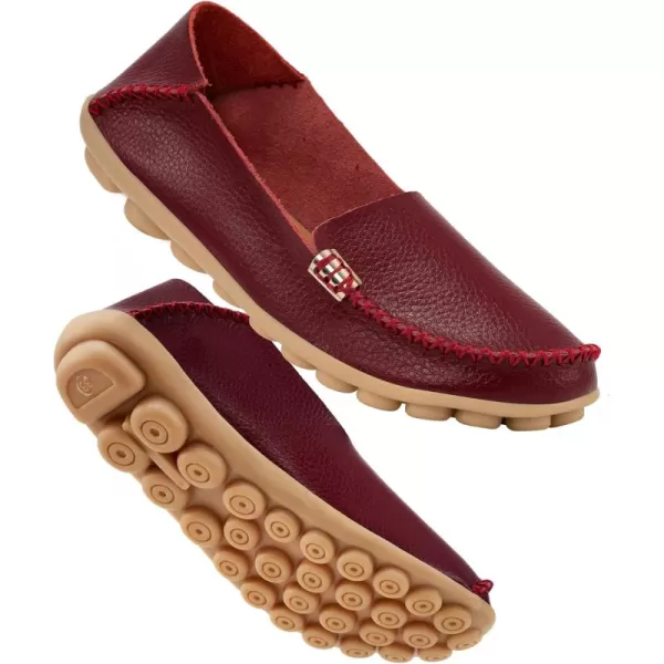 DUOYANGJIASHA Women's Comfortable Loafers Casual Round Toe Moccasins Wild Driving Flats Soft Walking Shoes Women Slip On