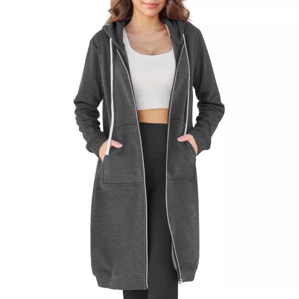DUOYANGJIASHA Womens Hoodies Fashion Sweatshirts: Full Zip Up Winter Fleece Pullover Hoodies Fall Long Jackets with Pockets