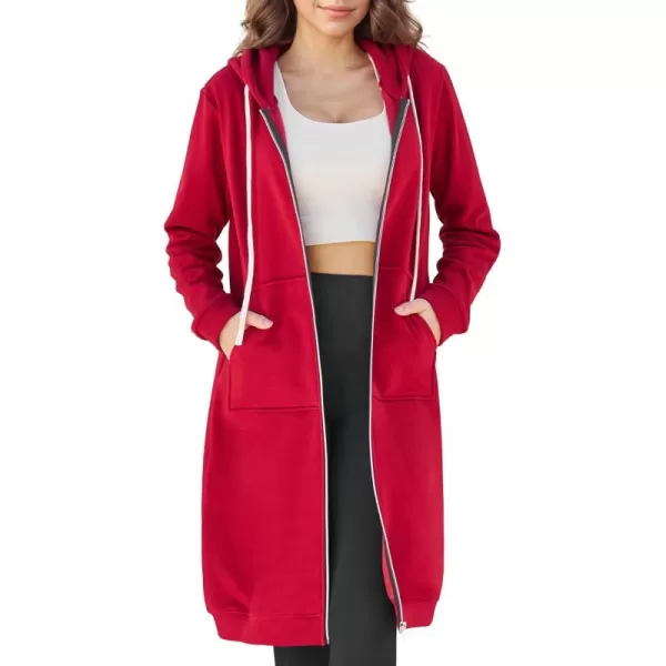 DUOYANGJIASHA Womens Hoodies Fashion Sweatshirts: Full Zip Up Winter Fleece Pullover Hoodies Fall Long Jackets with Pockets