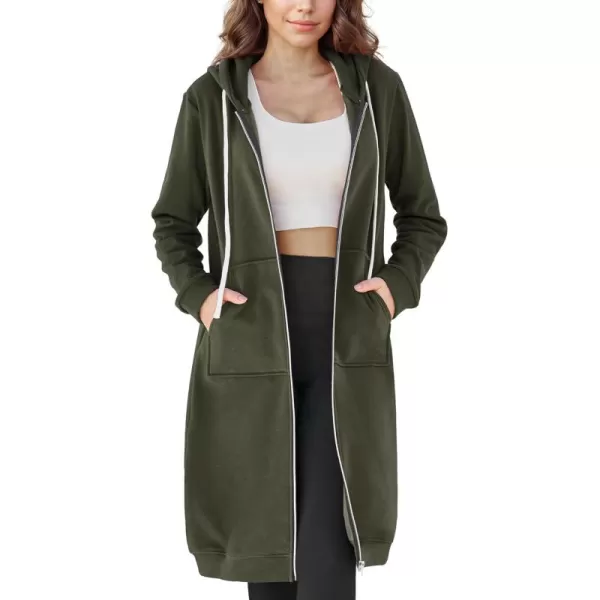 DUOYANGJIASHA Womens Hoodies Fashion Sweatshirts: Full Zip Up Winter Fleece Pullover Hoodies Fall Long Jackets with Pockets