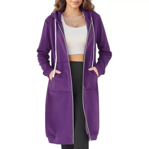 DUOYANGJIASHA Womens Hoodies Fashion Sweatshirts: Full Zip Up Winter Fleece Pullover Hoodies Fall Long Jackets with Pockets