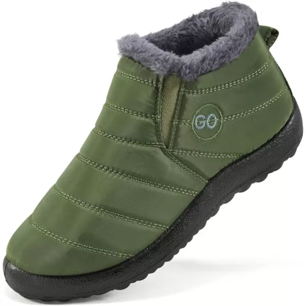 DUOYANGJIASHA Womens Snow Boots Warm Ankle Booties Waterproof Comfortable Slip On Outdoor Fur Lined Lining Winter Shoes for Women