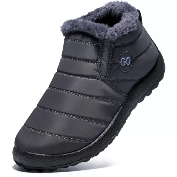 DUOYANGJIASHA Womens Snow Boots Warm Ankle Booties Waterproof Comfortable Slip On Outdoor Fur Lined Lining Winter Shoes for Women