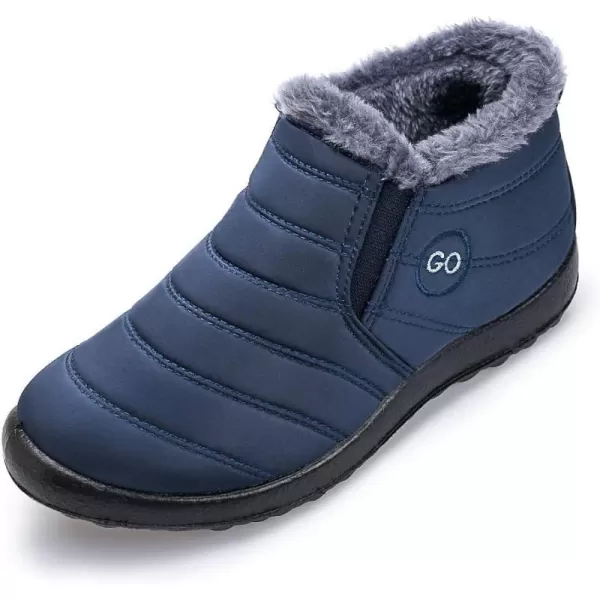 DUOYANGJIASHA Womens Snow Boots Warm Ankle Booties Waterproof Comfortable Slip On Outdoor Fur Lined Lining Winter Shoes for Women