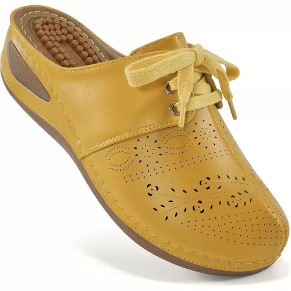 Ecetana Mules for Women Slip on Clogs Shoes Casual Summer Wedge Sandals Comfort Walking Mules