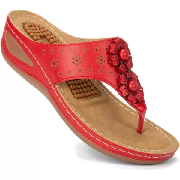 Ecetana Womens Sandals Platform Wedge: Comfortable Dressy Casual Summer Beach Shoes Slides Walking Flip Flops for Women