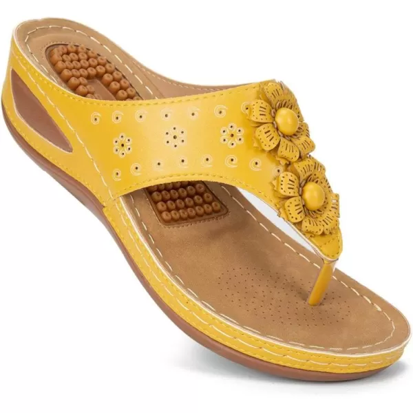 Ecetana Womens Sandals Platform Wedge: Comfortable Dressy Casual Summer Beach Shoes Slides Walking Flip Flops for Women