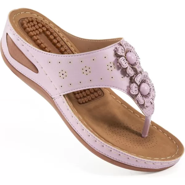 Ecetana Womens Sandals Platform Wedge: Comfortable Dressy Casual Summer Beach Shoes Slides Walking Flip Flops for Women
