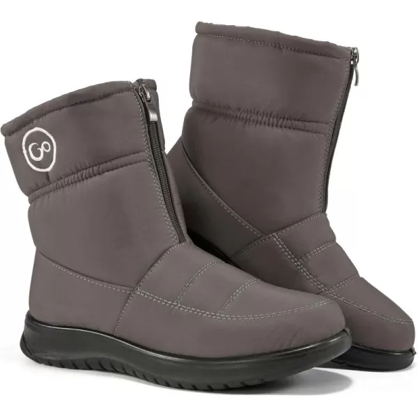 Ecetana Womens Snow Boots for Winter: Ankle Booties with Warm Fur Lined Waterproof Shoes Slip On Comfortable Lightweight Zipper Boots for Women
