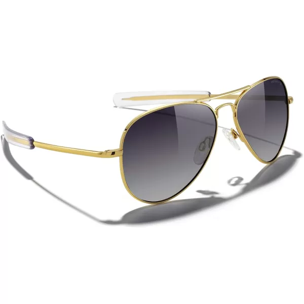 MERRYS Classic Aviator Military Polarized Sunglasses for Men or Women S856223k Gold FrameBlack Gradient Polarized Lens