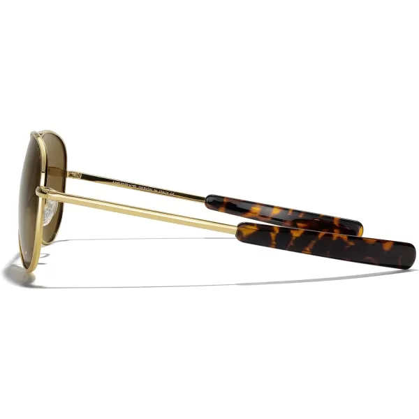 MERRYS Classic Aviator Military Polarized Sunglasses for Men or Women S856223k Gold FrameBrown Polarized Lens