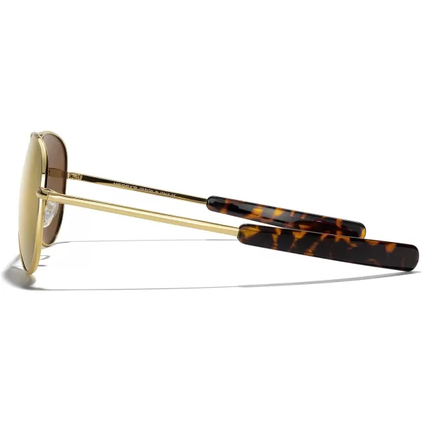 MERRYS Classic Aviator Military Polarized Sunglasses for Men or Women S856223k Gold FrameGold Mirror Polarized Lens