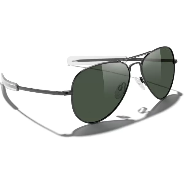 MERRYS Classic Aviator Military Polarized Sunglasses for Men or Women S8562Gun FrameGreen Polarized Lens