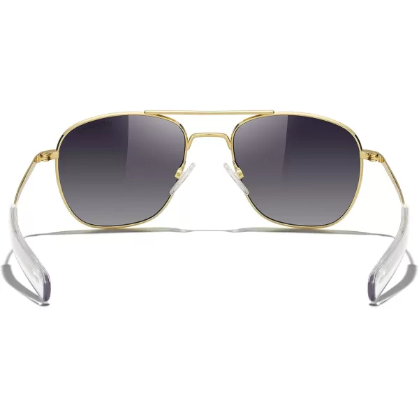 MERRYS Classic Square Aviator Military Polarized Sunglasses for Men or Women S863623k Gold FrameBlack Gradient Polarized Lens