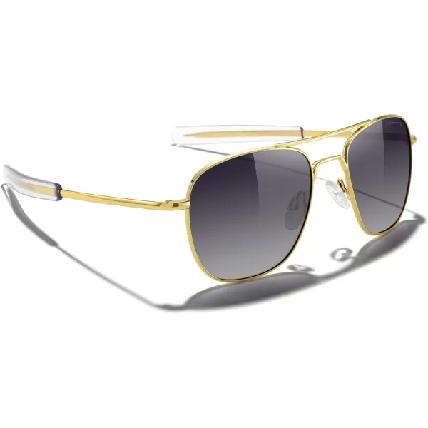 MERRYS Classic Square Aviator Military Polarized Sunglasses for Men or Women S863623k Gold FrameBlack Gradient Polarized Lens