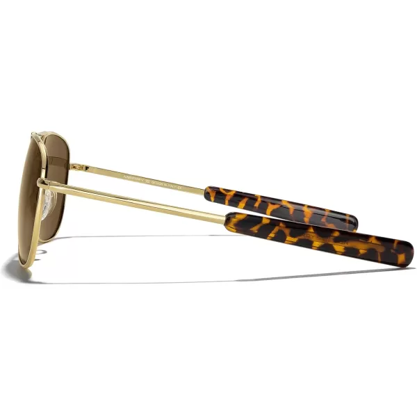 MERRYS Classic Square Aviator Military Polarized Sunglasses for Men or Women S863623k Gold FrameBrown Polarized Lens