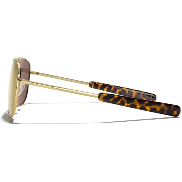 MERRYS Classic Square Aviator Military Polarized Sunglasses for Men or Women S863623k Gold FrameGold Mirror Polarized Lens
