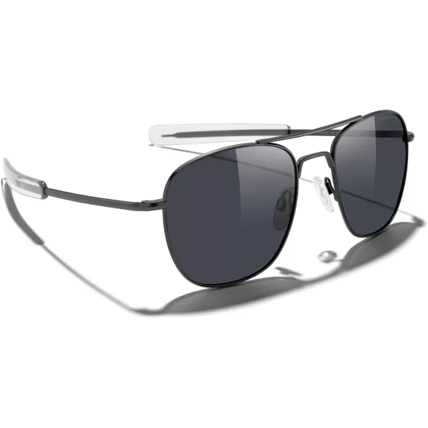MERRYS Classic Square Aviator Military Polarized Sunglasses for Men or Women S8636Gun FrameBlack Polarized Lens