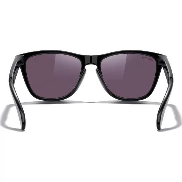 MERRYS Classic Square Polarized Sunglasses For Men Women Fashion Trend Sports Sunglasses S9013Black FrameGreen Mirror Polarized Lens