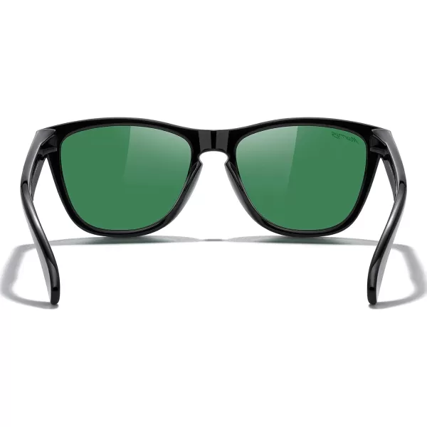 MERRYS Classic Square Polarized Sunglasses For Men Women Fashion Trend Sports Sunglasses S9013Black FramePurple Mirror Polarized Lens