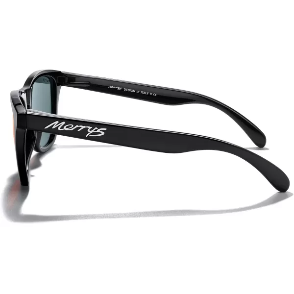 MERRYS Classic Square Polarized Sunglasses For Men Women Fashion Trend Sports Sunglasses S9013Black FrameRed Mirror Polarized Lens