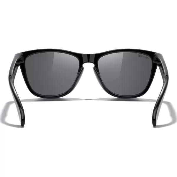 MERRYS Classic Square Polarized Sunglasses For Men Women Fashion Trend Sports Sunglasses S9013Black FrameSilver Mirror Polarized Lens