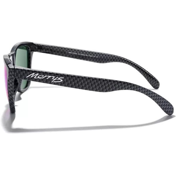 MERRYS Classic Square Polarized Sunglasses For Men Women Fashion Trend Sports Sunglasses S9013Limited Black FramePurple Mirror Polarized Lens