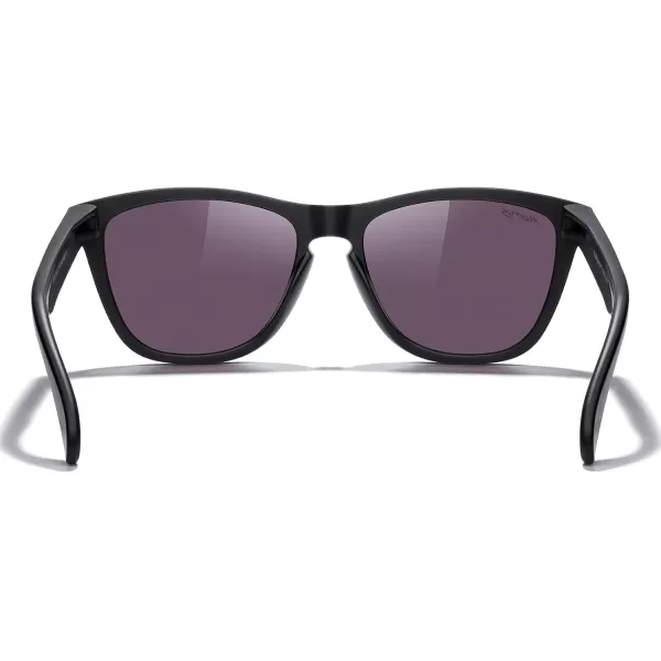 MERRYS Classic Square Polarized Sunglasses For Men Women Fashion Trend Sports Sunglasses S9013Matte Black FrameGreen Mirror Polarized Lens