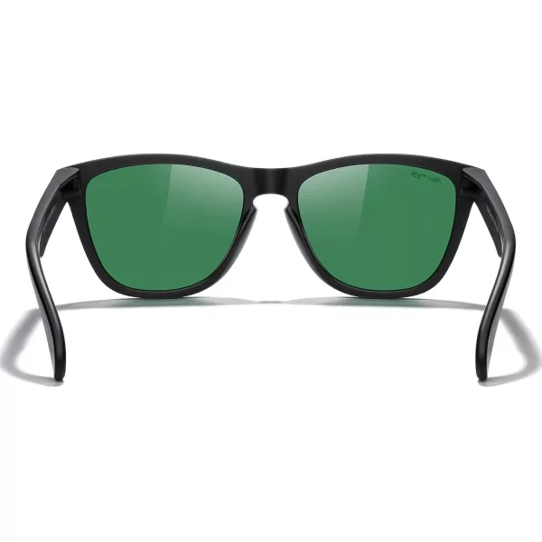 MERRYS Classic Square Polarized Sunglasses For Men Women Fashion Trend Sports Sunglasses S9013Matte Black FramePurple Mirror Polarized Lens