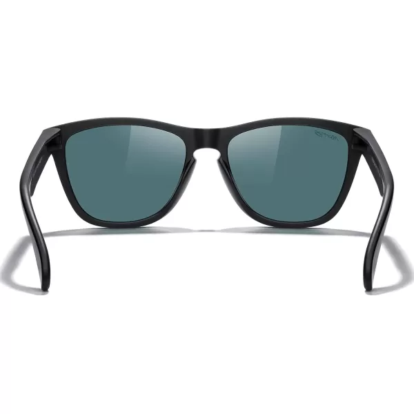 MERRYS Classic Square Polarized Sunglasses For Men Women Fashion Trend Sports Sunglasses S9013Matte Black FrameRed Mirror Polarized Lens