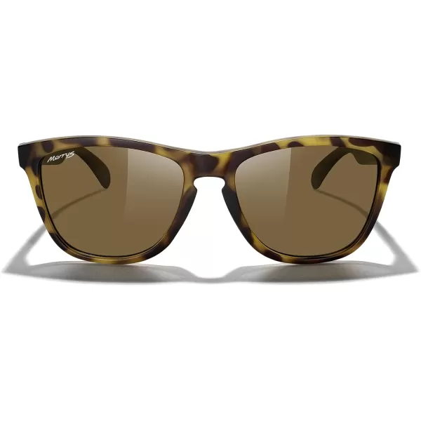 MERRYS Classic Square Polarized Sunglasses For Men Women Fashion Trend Sports Sunglasses S9013Matte Leopard FrameBrown Polarized Lens