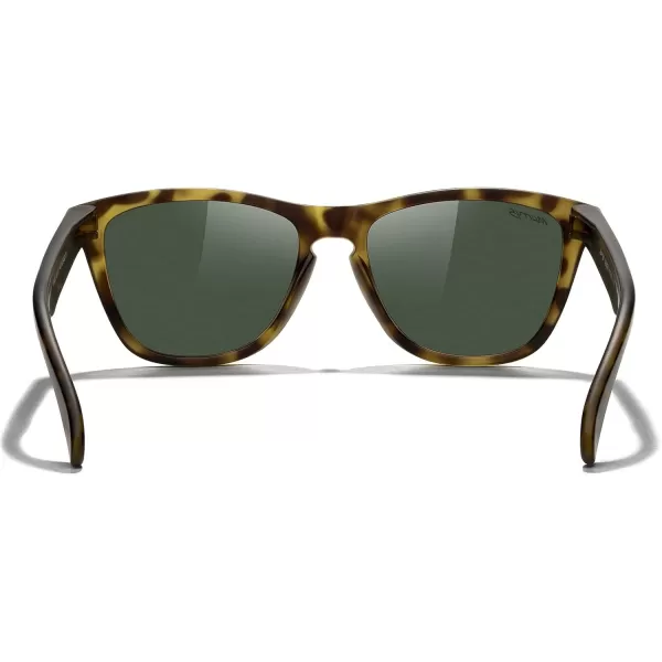 MERRYS Classic Square Polarized Sunglasses For Men Women Fashion Trend Sports Sunglasses S9013Matte Leopard FrameGreen Polarized Lens