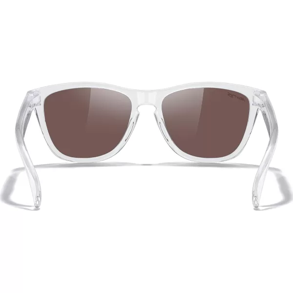 MERRYS Classic Square Polarized Sunglasses For Men Women Fashion Trend Sports Sunglasses S9013Transparent FrameBlue Mirror Polarized Lens