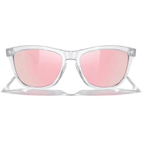 MERRYS Classic Square Polarized Sunglasses For Men Women Fashion Trend Sports Sunglasses S9013Transparent FramePink Mirror Polarized Lens
